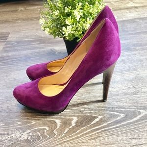 COLE HAAN Purple Suede Pump